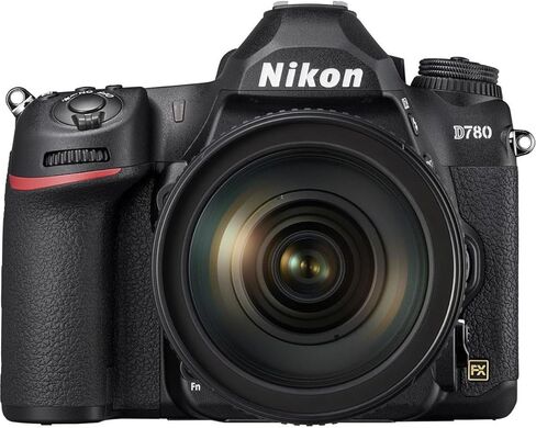 Nikon D780 FX-Format DSLR Camera with AF-S NIKKOR 24-120mm f/4G ED VR Lens - Bundle with Camera Case, 64GB SDXC Memory Card, EN-EL15B Battery, 77mm Filter Kit, Pro Software Package in Saudi Arabia