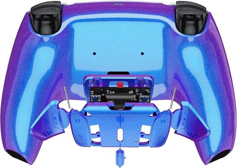 eXtremeRate Back Paddles Programable RISE4 V3 Remap Kit for PS5 Controller BDM-030 040 050, Upgrade Board Chameleon Purple Blue Redesigned Bottom Shell 4 Back Buttons for PS5 Controller -NO Controller in Saudi Arabia