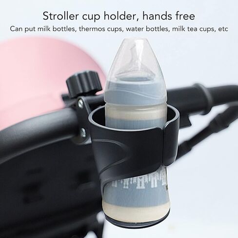YUYTE Stroller Cup Holders, Universal Drinks Holder for Bikes, Trolleys or Walkers PP Wheelchair Cup Holder Detachable Design Stretchable Cup Mouth in Saudi Arabia