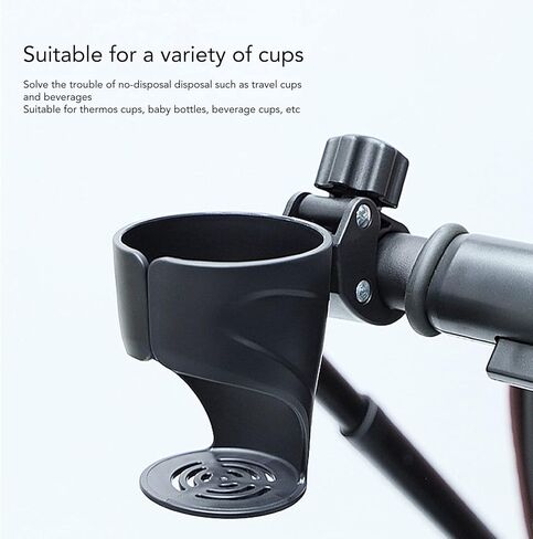 YUYTE Stroller Cup Holders, Universal Drinks Holder for Bikes, Trolleys or Walkers PP Wheelchair Cup Holder Detachable Design Stretchable Cup Mouth in Saudi Arabia