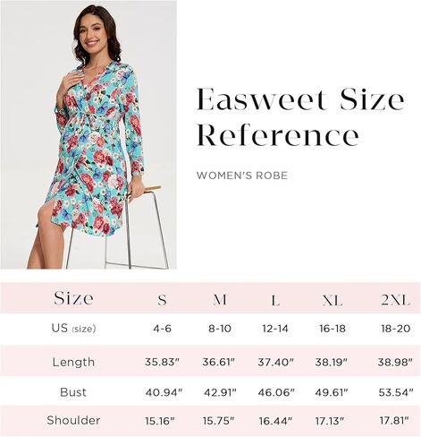 رداء أمومة نسائي من الخيزران الفسكوزي بأكمام طويلة ورقبة على شكل حرف V للأمومة في المستشفى in Kuwait