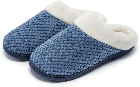 Womens Memory Foam Slippers Plush Fleece Lined Lady House Slippers Anti-Skid for Indoor Outdoor in Saudi Arabia