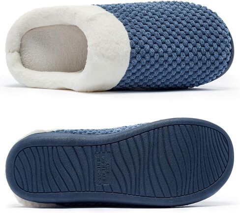 Womens Memory Foam Slippers Plush Fleece Lined Lady House Slippers Anti-Skid for Indoor Outdoor in Saudi Arabia