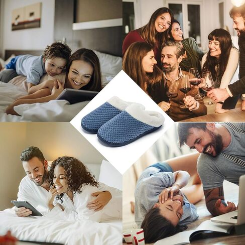 Womens Memory Foam Slippers Plush Fleece Lined Lady House Slippers Anti-Skid for Indoor Outdoor in Saudi Arabia