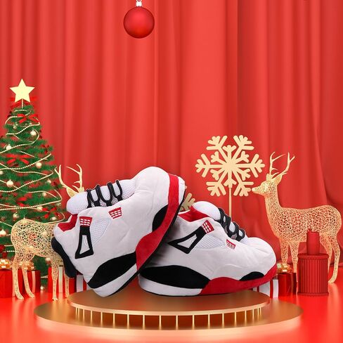 Sneaker Slippers, Trendy Plush Home Shoes Anti-Slip Soft Comfy Slides Warm Winter House Footwear One Size Fits Women Men in Saudi Arabia