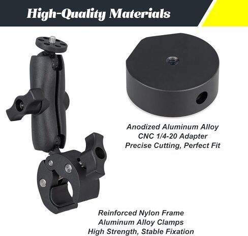 TERPINK حامل مشبك قابل للتعديل ومحول تركيب متوافق مع ملحقات Starlink Mini مشبك زاوية قابل للتعديل من سبائك الألومنيوم قوس محول لRV/اليخت/التخييم/الدرابزين/رف السقف/القطب (أسود) in Kuwait