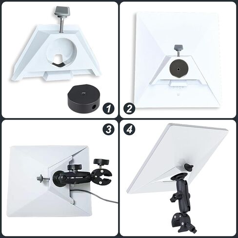 TERPINK حامل مشبك قابل للتعديل ومحول تركيب متوافق مع ملحقات Starlink Mini مشبك زاوية قابل للتعديل من سبائك الألومنيوم قوس محول لRV/اليخت/التخييم/الدرابزين/رف السقف/القطب (أسود) in Kuwait