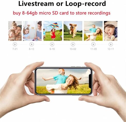 Wearable Body Camera Watch Camera 1080P Home Security WiFi Camera Nanny Cam Remote Monitor Night Vision Live Feed Security Camera in Saudi Arabia
