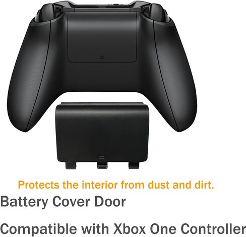 4 عبوات من الغطاء الخلفي للبطارية لجهاز تحكم Xbox One، باب غطاء البطارية متوافق مع وحدة تحكم Xbox One، جزء إصلاح غلاف البطارية الخلفي متوافق مع وحدة تحكم Xbox One (أسود) in Kuwait