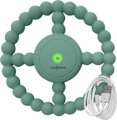 Teething Rings - Baby Teether Toys for Babies 6-18 Months - Vibrating Silicone Baby Chew Toys - Safe Teethers for Soothing Sore Gums - Support Speech- Waterproof Baby Teething Toys for Boys and Girls in Saudi Arabia