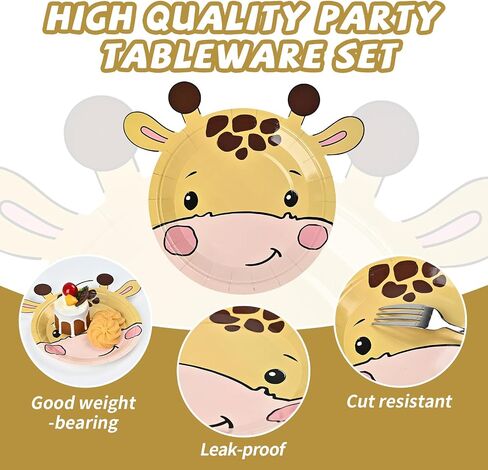 61PCS Jungle Safari Party Supplies, 60 Animal Shaped Disposable Paper Plates &1 Safari Tablecloth, Safari Theme Birthday Party Zoo Pals Plates for Baby Shower Farm Animal Birthday Decorations in Saudi Arabia