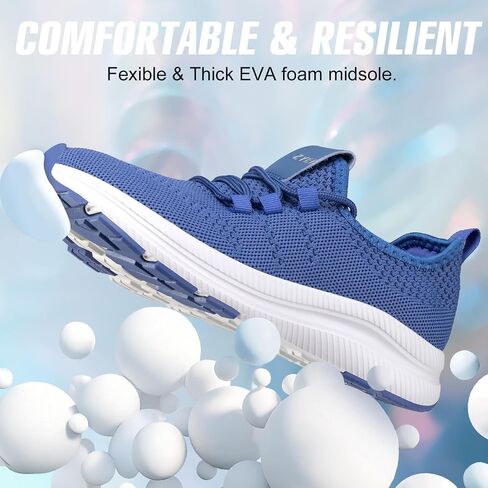 ZYEN Wide Toe Box Shoes Women Non-Slip Ultra Light Running Sneakers Extra Wide Feet Arch Support Walking Shoes Tennis Diabetes Breathable Gym Workouts 6-12 in Kuwait