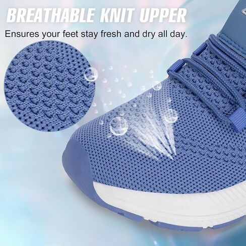 ZYEN Wide Toe Box Shoes Women Non-Slip Ultra Light Running Sneakers Extra Wide Feet Arch Support Walking Shoes Tennis Diabetes Breathable Gym Workouts 6-12 in Kuwait