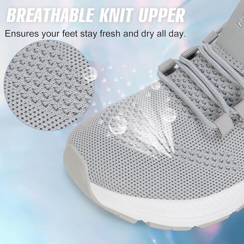 ZYEN Wide Toe Box Shoes Women Non-Slip Ultra Light Running Sneakers Extra Wide Feet Arch Support Walking Shoes Tennis Diabetes Breathable Gym Workouts 6-12 in Kuwait