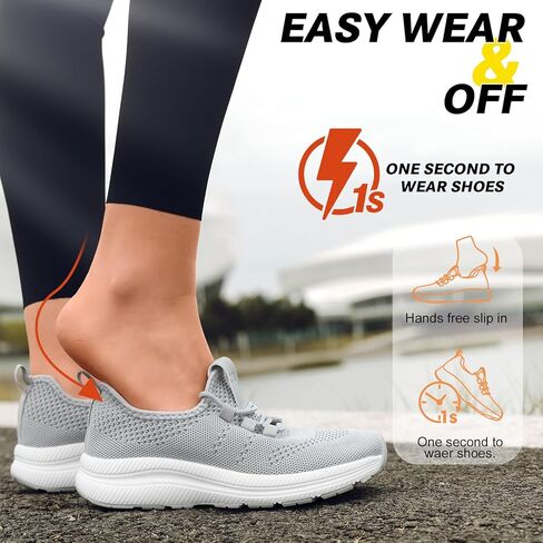 ZYEN Wide Toe Box Shoes Women Non-Slip Ultra Light Running Sneakers Extra Wide Feet Arch Support Walking Shoes Tennis Diabetes Breathable Gym Workouts 6-12 in Kuwait