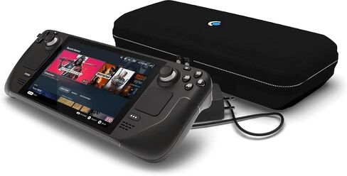 وحدة تحكم الألعاب المحمولة Valve Steam Deck سعة 1 تيرابايت، وشاشة LCD مقاس 1280 × 800 بكسل، ومجموعة ملحقات 5 في 1 in Saudi Arabia