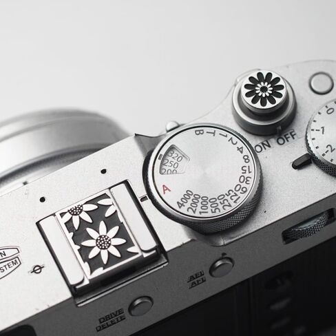 Camera Soft Release Button, Shutter Button for Fujifilm X100VI X100V X-E4 X-E3 X-T5 X-T4 X-T3 X-T30 II X-T20 X-PRO3 (Black Daisy Cover) in Saudi Arabia