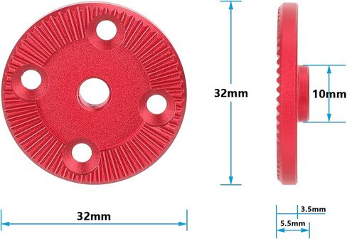 CAMVATE Aluminum Rosette Standard Accessory M6 Thread Replacement(Red)-3670 in Saudi Arabia