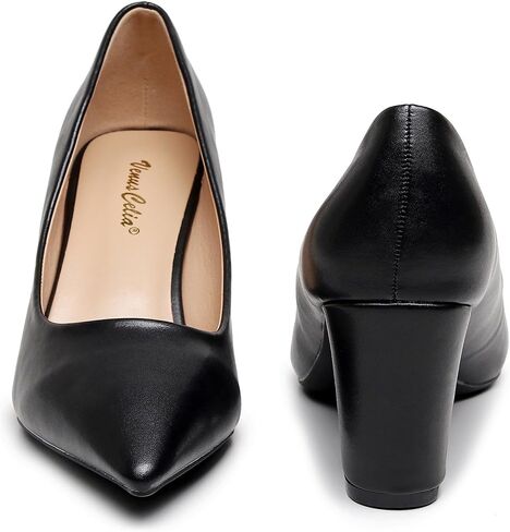 VenusCelia Women's Lewin Pump Chunky Heel Shoe in Saudi Arabia