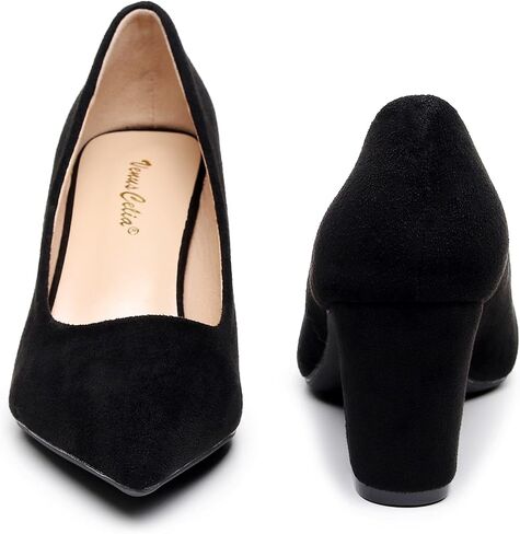 VenusCelia Women's Lewin Pump Chunky Heel Shoe in Saudi Arabia