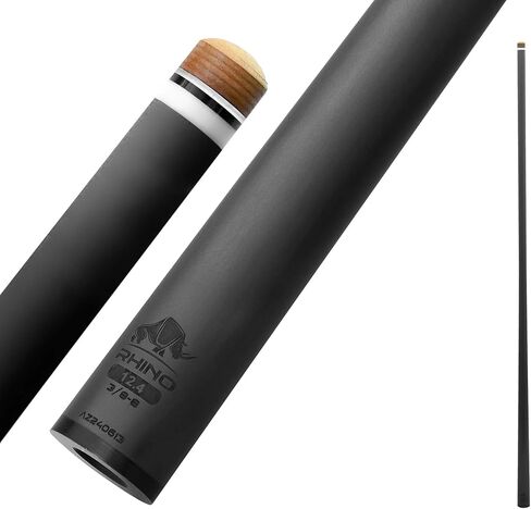 RHINO - 30" / 3/8-8 Joint Carbon Pool Cue Single Shaft, Tip 11.8mm,12.2mm,12.4mm,12.5mm,12.6mm,12.7mm,12.8mm,12.9mm,10.5mm Low Deflection, Ultra-Smooth, Easy to Play, Pro Taper in Kuwait