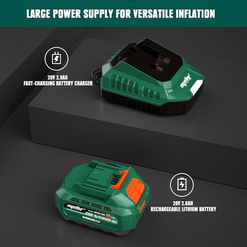 Cordless Tire Inflator for Milwaukee 18V Battery, MaxMore Upgraded 160 PSI High Pressure Portable Air Compressor with Digital Gauge, Auto Shut Off, LED Light for Ball, Tire, Swim Toys (NO Battery) in Saudi Arabia