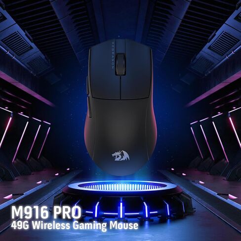 ماوس ألعاب لاسلكي Redragon M916 PRO ثلاثي الأوضاع، ماوس ألعاب 49 جيجا خفيف للغاية 26 كيلو نقطة في البوصة مع تصميم قبضة طبيعية مريحة، أزرار كاملة قابلة للبرمجة، يدعم البرنامج روابط المفاتيح DIY وDPI in Saudi Arabia