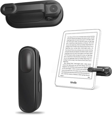 Page Turner for Kindle,Remote Control Page Turner for Kindle Paperwhite,for iPhone,iPad,Android Ebook Reading,Camera Video Record&Shutter Selfie with Storage Bag Charcoal Gray in Saudi Arabia