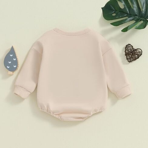Infant Baby Boy Fall Clothes Long Sleeve Sweatshirt Bubble Romper Tractor Embroidery Onesie Cute Winter Outfits in Saudi Arabia