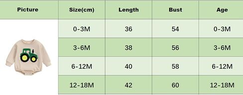 Infant Baby Boy Fall Clothes Long Sleeve Sweatshirt Bubble Romper Tractor Embroidery Onesie Cute Winter Outfits in Saudi Arabia