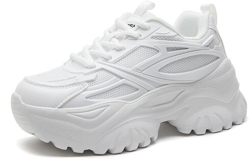 Womens Breathable Mesh Platform Chunky Sneakers Fashion Lace Up Non-Slip Shoes Casual Dad Walking Driving Travel Shoes in Saudi Arabia