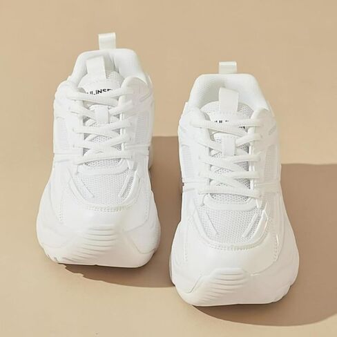 Womens Breathable Mesh Platform Chunky Sneakers Fashion Lace Up Non-Slip Shoes Casual Dad Walking Driving Travel Shoes in Saudi Arabia