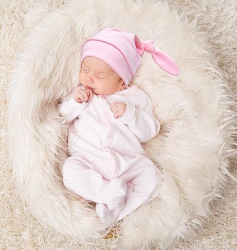 Jastore 8 PCS Baby Newborn Hats Set Knot Beanie Hats Soft for Infant Baby Girls Boys Caps 0-6 Months in Saudi Arabia