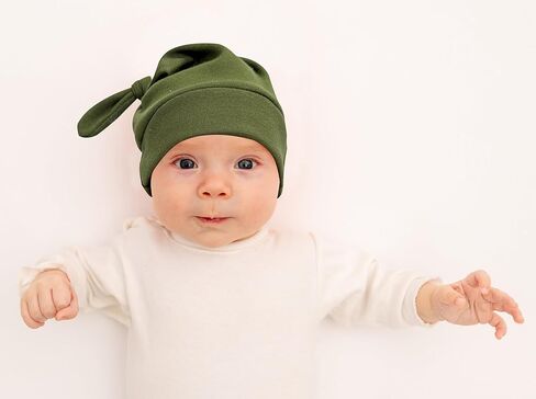 Jastore 8 PCS Baby Newborn Hats Set Knot Beanie Hats Soft for Infant Baby Girls Boys Caps 0-6 Months in Saudi Arabia