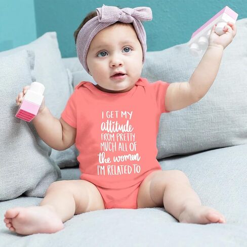 I Get My Attitude From All The Women Baby Bodysuit Great Aunt Grandma Baby Bodysuit Funny Baby Girl Romper in Saudi Arabia