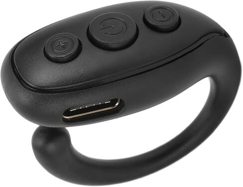 Tiktok Remote Control for Mobile Phone, Ring Finger Scroller Remote, Ebook Scrolling Ring Page Turner, Camera Remote Shutter, Support a Variety of APPs (Black) in Saudi Arabia