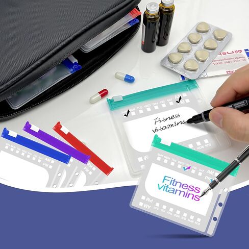 مجموعة صناديق حبوب منع الحمل محمية بكلمة مرور، منظم حبوب كبير مرتين يوميًا لمدة سبعة أيام، تخزين حبوب منع الحمل مع 14 كيسًا مرمزًا بالألوان، منظم أدوية السفر قابل لإعادة الاستخدام in Kuwait