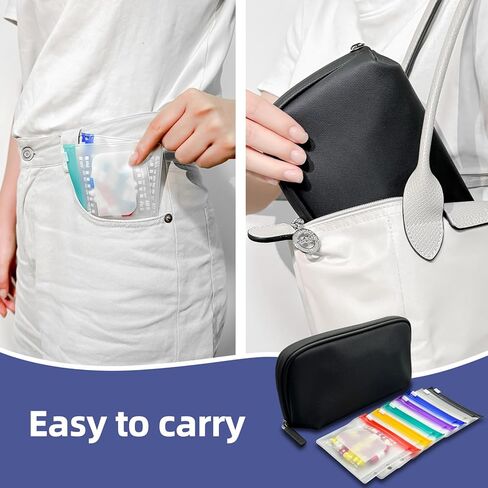 مجموعة صناديق حبوب منع الحمل محمية بكلمة مرور، منظم حبوب كبير مرتين يوميًا لمدة سبعة أيام، تخزين حبوب منع الحمل مع 14 كيسًا مرمزًا بالألوان، منظم أدوية السفر قابل لإعادة الاستخدام in Kuwait