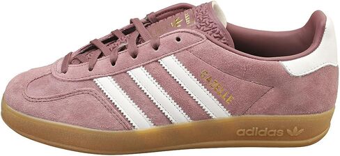 adidas Gazelle Indoor Women Sneakers, Shadow Fig/Cloud White/Gum, Size 7 in Saudi Arabia