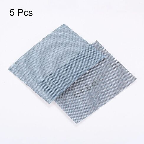 HARFINGTON 15pcs Mesh Sanding Sheets 240 Grits 3" x 4" Ceramic Abrasive Wet Dry Sandpaper Dust-Free Hook and Loop Abrasive Pads for Car Woodworking Metal Polishing & Grinding in Saudi Arabia