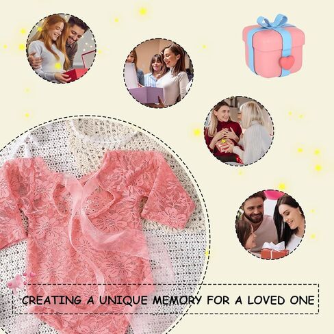 Newborn Photography Outfits Girl Newborn Photography Props Lace Romper with Headband Newborn Infant Photo Shoot Outfits Girls Photo Props Newborn Girl Photoshoot Outfits（Pink） in Saudi Arabia