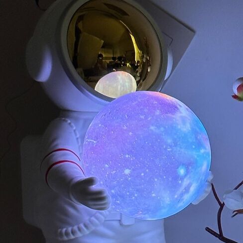 Moon Lamp for Kids, Astronaut Light with 6 Color,Space Buddy Bluetooth Speaker,Perfect for Bedroom Decor,Nursery and Space-Themed Parties,Ideal Birthday Gift (Galaxy Light) in Saudi Arabia
