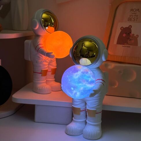 Moon Lamp for Kids, Astronaut Light with 6 Color,Space Buddy Bluetooth Speaker,Perfect for Bedroom Decor,Nursery and Space-Themed Parties,Ideal Birthday Gift (Galaxy Light) in Saudi Arabia
