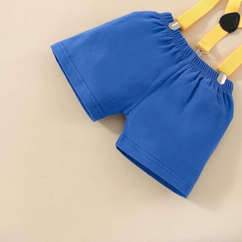 Baby Boy Fun 1st Birthday Bow Tie Bow Tie Gentleman Adjustable Suspender Pants Sub Cake Set in Kuwait