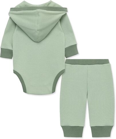 Little Me Simply Essential Solids Gender Neutral 100% Organic Clothes Bodysuit and Pant Set, 3 Months - 12 Months in Saudi Arabia