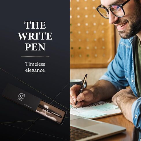 قلم ملتوي رفيع معدني فاخر من جارلاند - أملس وأنيق بلمسة نهائية غير لامعة، إكسسوار مثالي للمكتب التنفيذي والعملاء والمهنيين، يتضمن صندوق هدايا، صنع في الولايات المتحدة الأمريكية، قابل لإعادة الملء - أزرق غير لامع/ذهبي in Kuwait