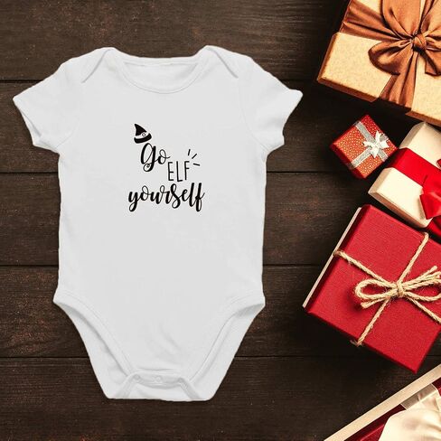 Printique Organic GOTS Certified Baby Onesie Unisex Bodysuit 0-18 months - Funny Christmas Holiday in Saudi Arabia
