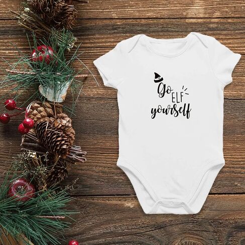 Printique Organic GOTS Certified Baby Onesie Unisex Bodysuit 0-18 months - Funny Christmas Holiday in Saudi Arabia