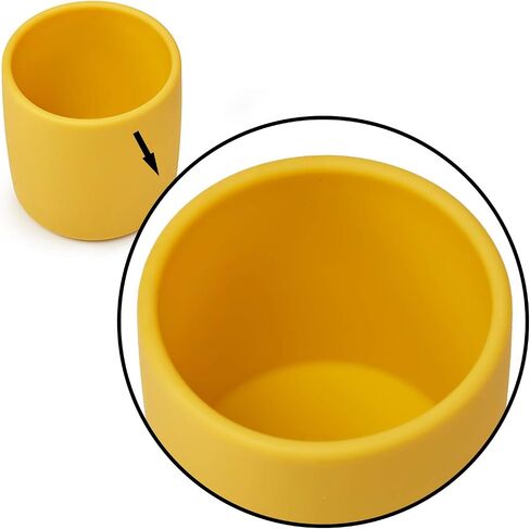 Silicone Toddler Cup 6 oz,Toddler Open Cup Study and Durable, Open Cup for Baby Shower Gifts, Training Cups for Toddlers 1-3 years(Green) in Saudi Arabia