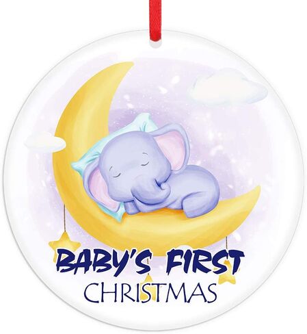 FaCraft Baby's First Christmas Ornaments 2022,1st Babys First Christmas Ornament,Babies First Ornaments Gift for New Baby Parents Baby Boy Girl in Saudi Arabia